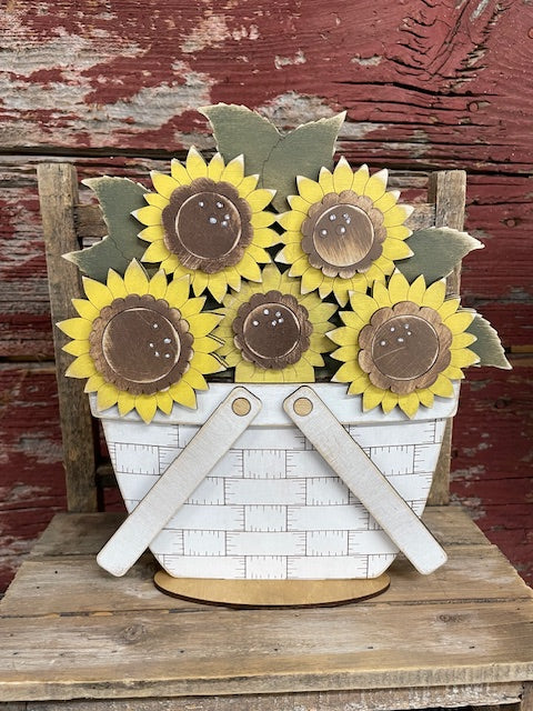 Basket or Wagon Sunflower Interchangeable Insert