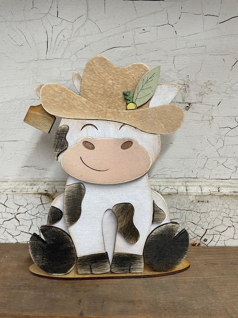 Black and White Cow (Interchangeable Hats)